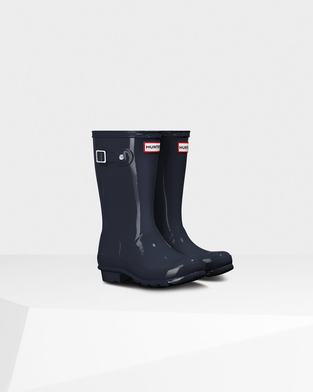 Bottes de Pluie Hunter Original Grands Gloss Enfant Bleu Marine LTVJKYD-24